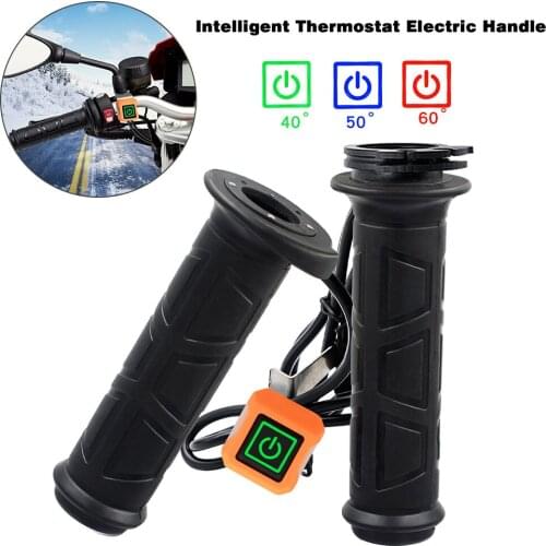 Motorcycle Electric Heating Warmer Handlebar Heated Molded Grips Warmers Motorbike Heating Handle Heated Grips Set Modern