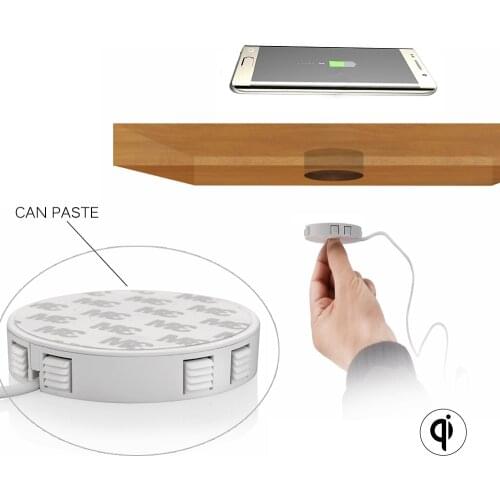 Invisible Wireless Charger QI Desk Embeded Fast Charging for Pad Iphone 11 X Samsung Xiaomi Easy Installation Quick Charger