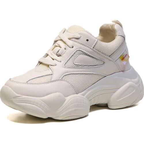 New Autumn Womens Chunky Sneakers Thick Bottom Platform Vulcanize Shoes Fashion Breathable Casual Running Shoe for Woman Shoes