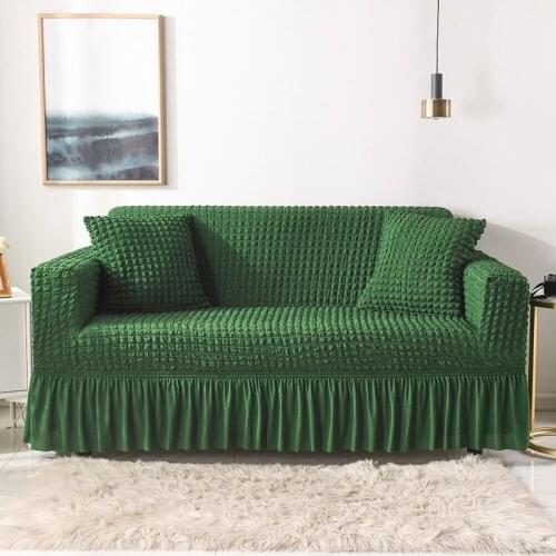 Solid Color Elastic Sofa Cover For Living Room L Shaped Armrest Slipcovers Non-slip Sofa Covers 3 Seater Waterproof Couch Cover