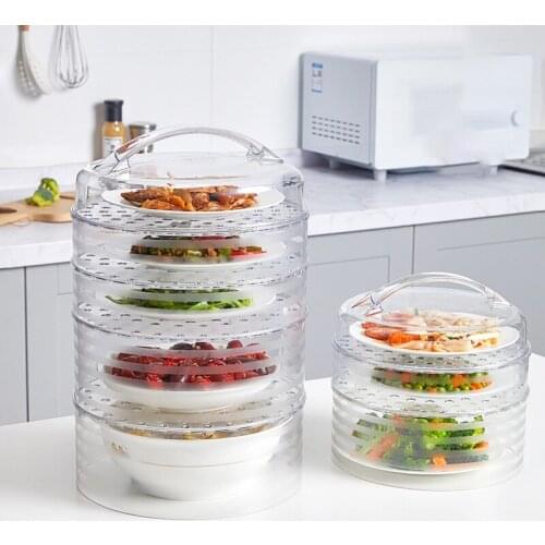 Vegetable Organizer Multi-layer Superimposable Fresh-keeping Box Vegetable Storage Box Dining Table Dust Cover Specialty Tools
