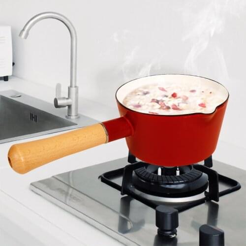 Mini Enamel Soup Stock Pots Lid Skillet Egg Induction Saucepan Handle Soup Stock Pots Non Stick Sartenes Kitchenware DG50TG