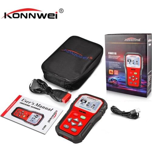 2018 New High Quality KONNWEI KW818 OBD2 ODB2 Scanner Auto Diagnostic Scanner Universal OBD Engine Code Reader Russian Spanish