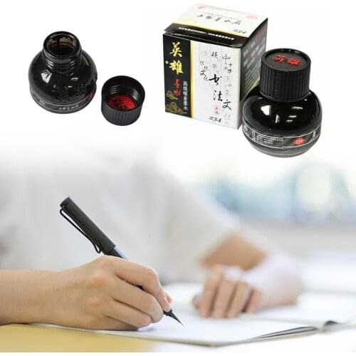 60ml Smooth Writing Fountain Pen Ink Glass Bottle Student School Office Stationery Supplies T0U2