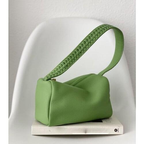 Woven wide straps shoulder bag soft and thick armpit bags pillow toast handbag 01-SB-tnyxzt