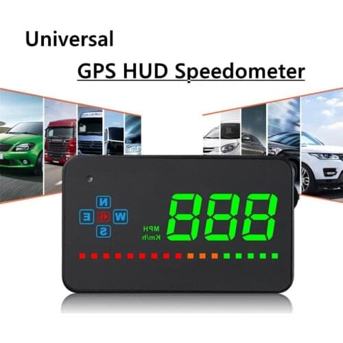 Universal Car GPS HUD Speedometer Trucks Digital Head Up Display Speed Warning Alarm Safe Automobiles Interior Accessories