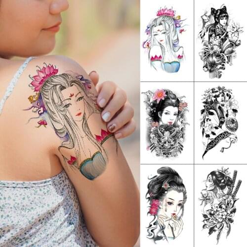 Waterproof Temporary Tattoo Sticker Japanese Devil Eyes Cat Fox mask Flash Tattoos Sailor Moon Arm leg Fake Tatoo for Women Men