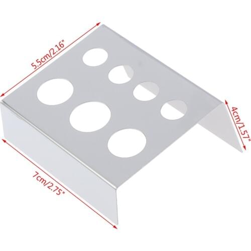 High Quality Professional Stainless Steel Tattoo Cup Bracket Pigment Cap Holder Stand 7 Holes Supply 2 Colors