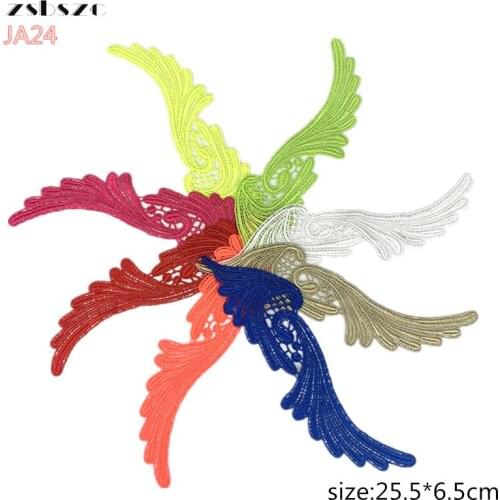 Zsbszc 5pairs JA24 white gold Fluorescent polyester DIY lace applique textile accessories, clothing and dress fabric width 65 mm