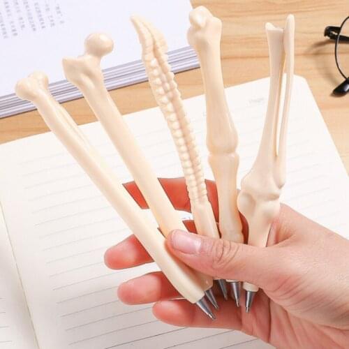 1pcs Sell White Bone Ballpoint Pens Student Ball Point Pen School Office Supplies Learning Stationery Wholesale