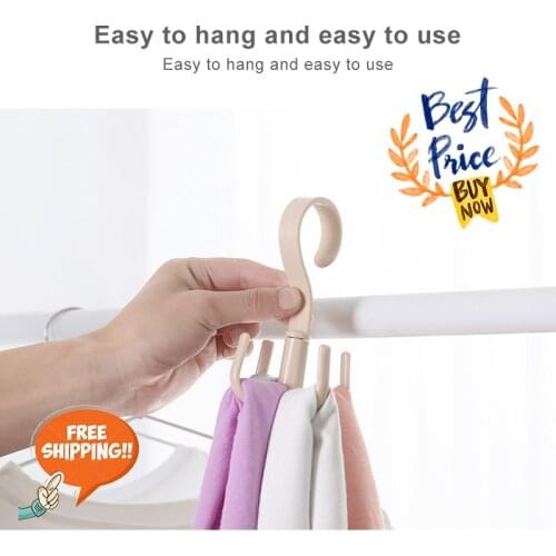 1pcs Multi-function Wardrobe Space-saving Stack Hanger Hook Coat Hook Plastic Closet Stack Hanger Rack Bedroom Storage Organizer