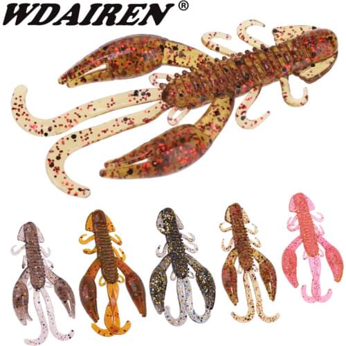 10PCS Fishy Smell Shrimp Silicone Soft Bait 50mm 70mm Jig Wobblers Worm Fishing Lure Artificial Swimbait Sea Bass Crayfish Lures