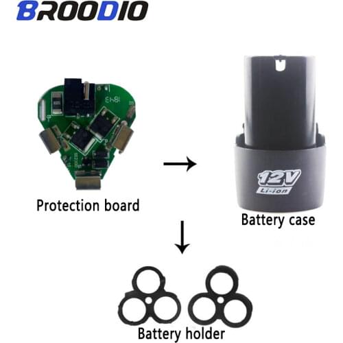 3S 12V DC Electric Tools Hand Drill Power Li-ion Battery Protection Board BMS 18650 Lithium Box Circuit Pack Shell Case Bracket