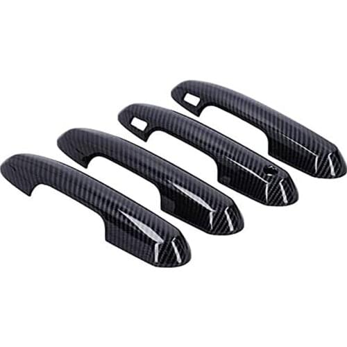 Car Door Handle Cover Trim for Toyota RAV4 2019 2020 2021 with Smart Set Decoration Accessories ABS Carbon Fiber, 4PCS