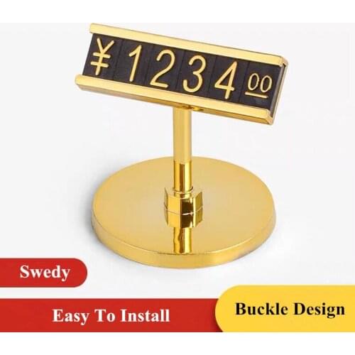 5 Pieces Plastic Commodity Price Cube Display Tags Stand Promotional Digital Number Jewelry Price Tag Set