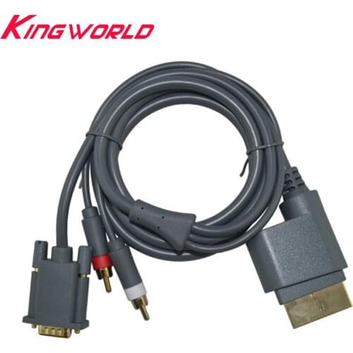 5pcs High quality HD VGA AV Cable Video Audio Connector With Optical Output for Microsoft Xbox360 Xbox 360
