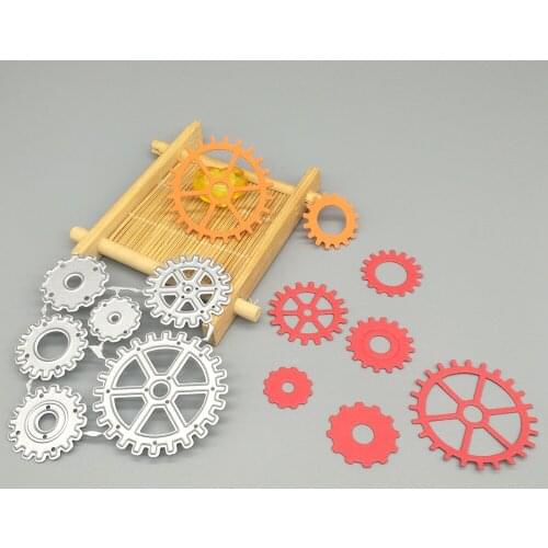 6 metal cutting die for round gears, scrapbooks, photo albums, greeting cards, DIY decoration
