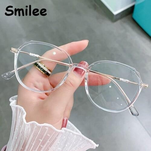 Anti-Reflective Transparent Round Glasses Blocking Blue Light Vintage Shades Clear Glasses Women Men Optical Eyeglasses Frame