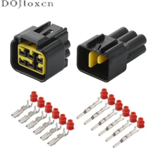 1 Set 6 Pin Waterproof Window LifterIgnition Male Female Coil Wiring Plug Auto Connector For Car Ford Mondeo FW-C-6M-B FW-C-6F-B