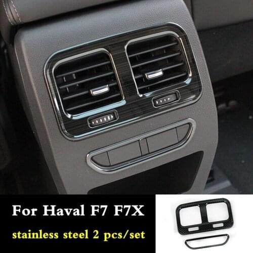 For Haval F7 F7X 2018 rear air outlet cover interior mouldings centre armrest outlet vent sticker frame automobile accessories