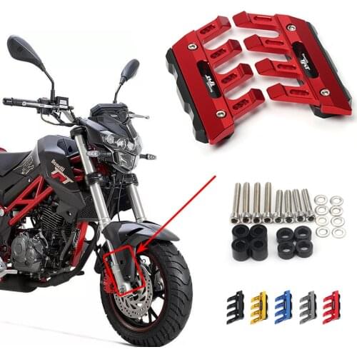 For Benelli TNT125 TNT135 Motorcycle Mudguard Front Fork Protector Guard Block Front Fender Anti-fall Slider Accessories