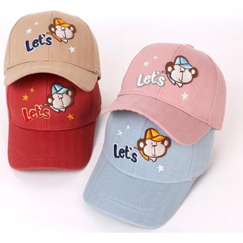 Doitbest 2021 Children Baseball Cap spring Hip Hop Embroidered monkey summer kid Hats Boy Girl hat Caps snapback gorras