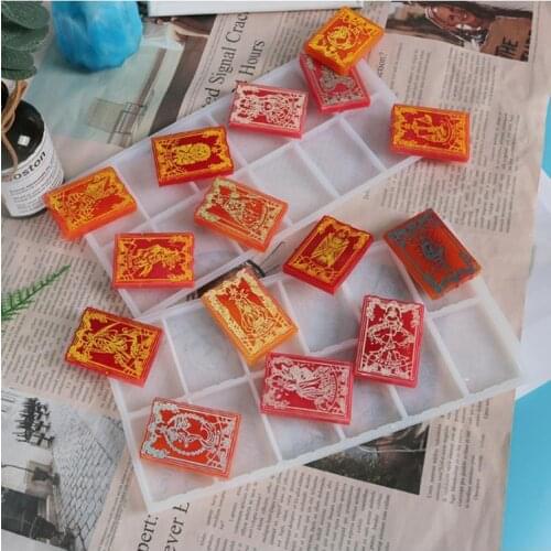 Tarots Card Game Molds - 24 Cavities for DIY Tarots Games Resin Jewelry