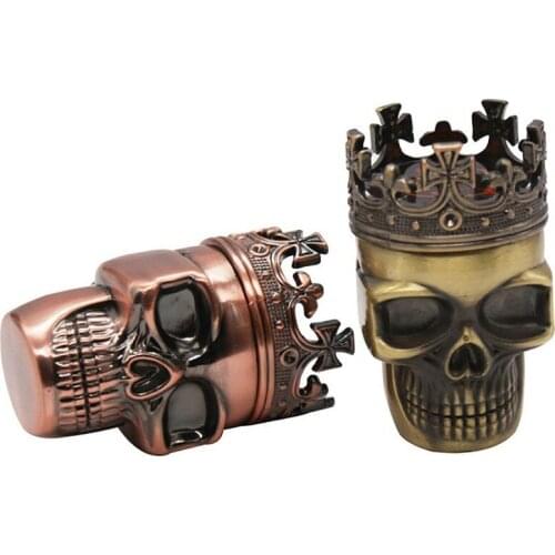 Cigarette grinder Cigarette crusher Grass cutter grinder 3-layer skull cigarette grinder cigarette puller cigarette paper