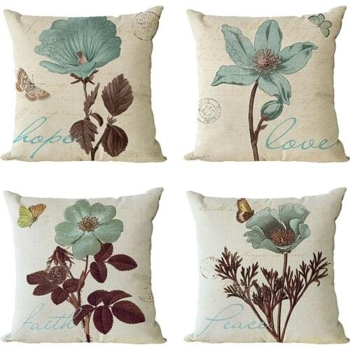 Oil Painting with Green Leaves Throw Pillow Case Cushion Covers for Home Sofa Chair Decorative Pillowcases