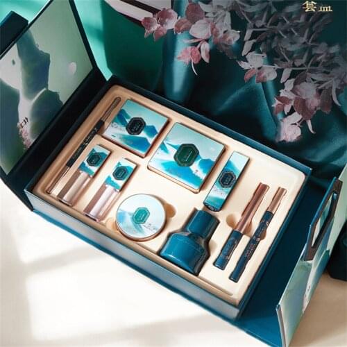 Chinese Style Mushroom Puff BB Cream ConcealerCosmetics Set Long-Lasting Makeup Set Gift for Valentine Day E1303