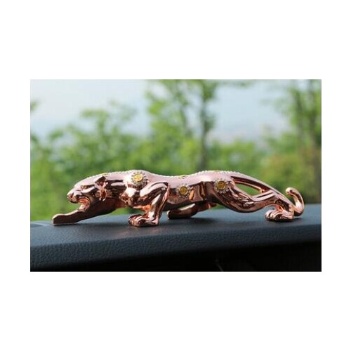 Creative car interior decoration copper money inlay diamond alloy leopard interior accessories crafts Home