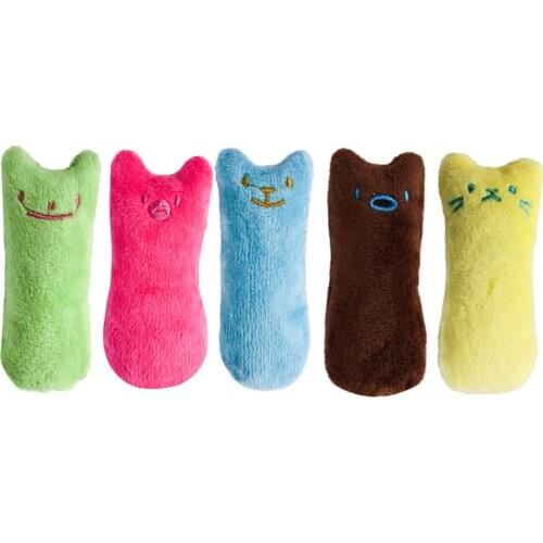 Fashion Mini Teeth Grinding Catnip Toys Funny Interactive Plush Cat Toy Pet Kitten Chewing Vocal Claws Thumb Bite Cat For Cats