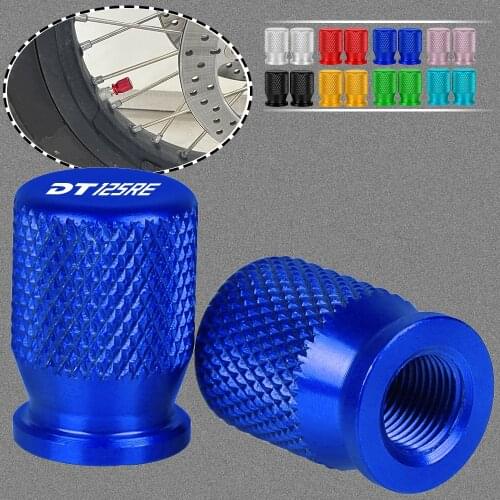 Motorcycle For Yamaha DT125RE DT 125 RE 2004 2005 2006 2007 Tire Valve Air Port Stem Cover Cap Plug CNC Aluminum Accessories