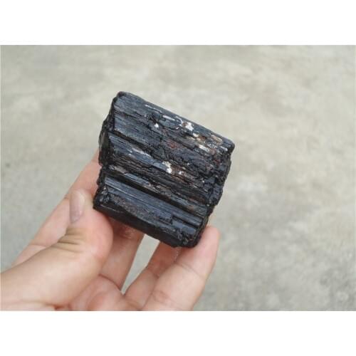 160g Natural Black Tourmaline stone Rough Rock Specimen LA1018