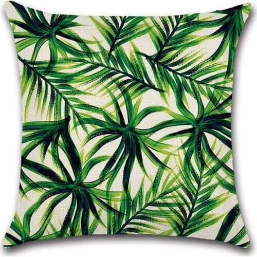 2 pcs Modern Nordic Style 45*45cm Plant Pattern Cushions Cover Office Chair Waist Cushion Cover For Children Room Decoration