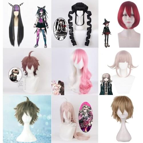 Danganronpa: Trigger Happy Havoc Cosplay Dangan Ronpa Monokuma Role Playing Wigs Halloween Cosplay Men Short White Black