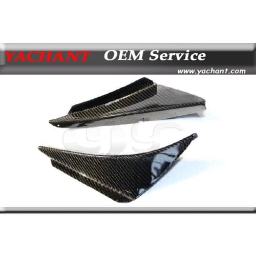 Car-Styling Carbon Fiber Front Canard 2Pcs Fit For 2003-2005 Lancer Evoulation 8 EVO 8 OEM Front Bumper Canards