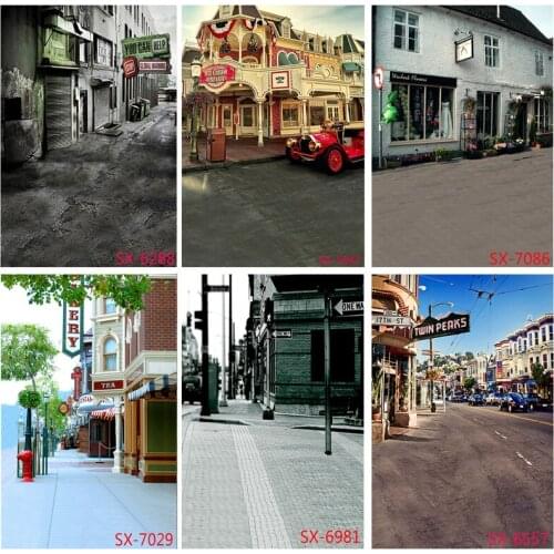 Retro European Street View Scenery Photography Backdrops Props Wedding Child Portrait Photo Backgrounds Studio 2157 YXFL-79