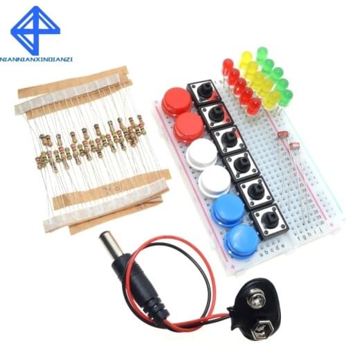 Smart Electronics Starter Kit For arduino uno r3 mini Breadboard LED jumper wire button