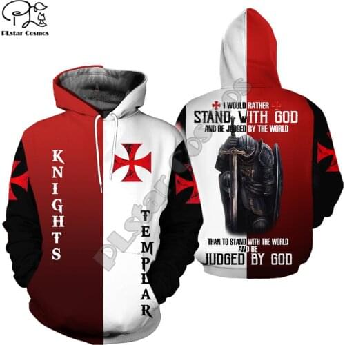 Men women knights templar warrior 3d all over printed Hoodies unisex long sleeve Sweatshirts jacket pullover tracksuit