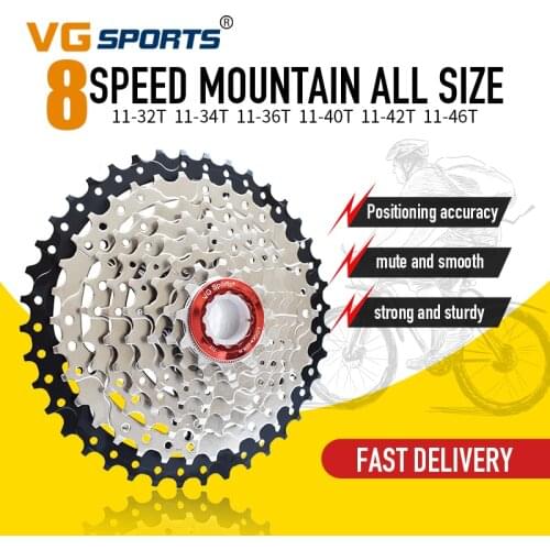 1PC VG Sports 8 Speed Velocidade Cassette Bicycle Freewheel Sprocket 11-32T 36T 40T 42T 8S 8V Ultralight MTB Mountain Bike Parts