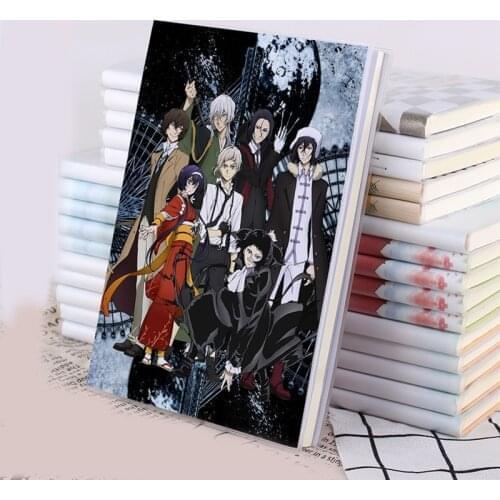 1pcs Japan Anime Bungou Stray Dogs Cartoon Notebook Student Notepad Daily Diary Stationery Collection Boy Girl Gift