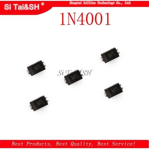 100PCS 1N4001 M1 1N4004 M4 1N4007 M7 FR107 RS1M SMA Rectifier diode FR207 RS2M HER108 US1M SF18 ES1J SF14 ES1D DO-214AC