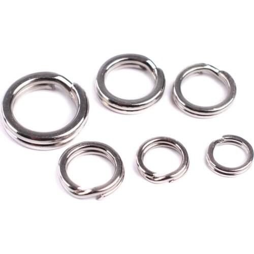 100Pcs Stainless Steel Double Loop Split Ring Open Carp Tool Fishing Accessories new