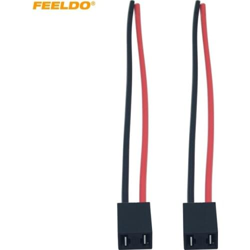 FEELDO 2PC Car H7 LED HID Headlight Cable Connector Plug Lamp Bulb Socket Automotive Wire Halogen Adapter Holder #HQ5960