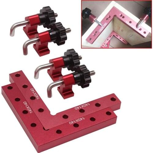 90 Degrees L-Shaped Auxiliary Fixture Carpenters Square Ruler Splicing board Positioning Panel Fixed clip Woodworking tools