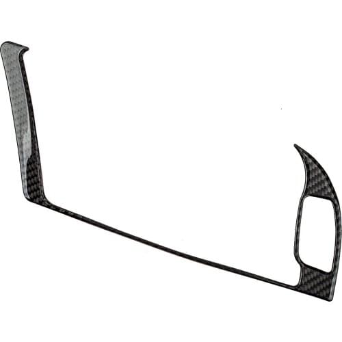 Car GPS Navigator Panel Trim Cover Frame Black Carbon Fiber Fit For Audi A4 2009 2010 2011 2012 2013 2014 2015 2016 LHD