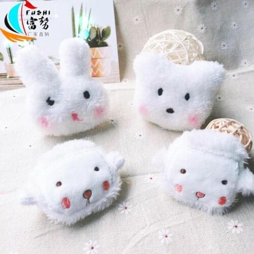 Soft Cute Plush Blush White Bear Brooch, Lamb Blush Blush Rabbit Doll Doll Pin, Bag Clothes Fashion Decoration Hocus Pocus
