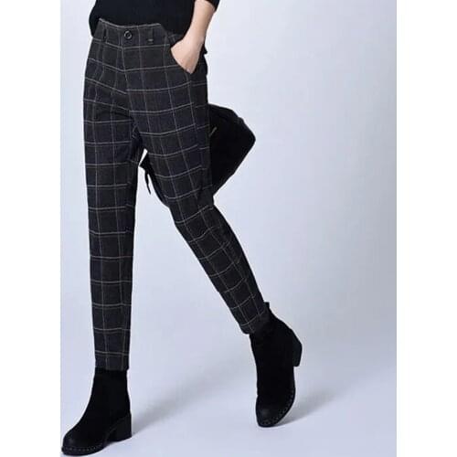 Женские брюки в клетку Cexvbyj China At AliExpress