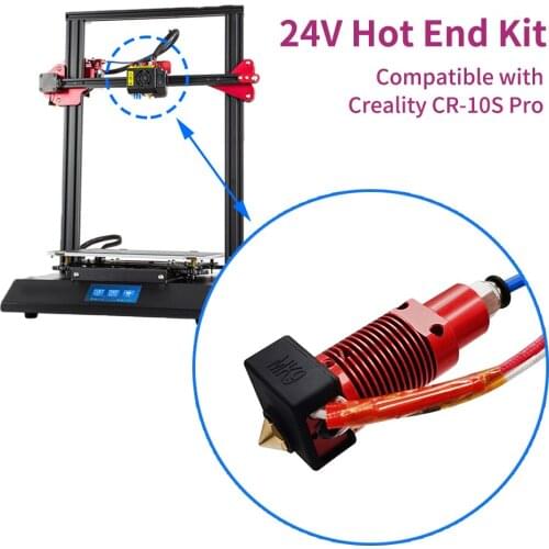 Aibecy 24V Assembled Extruder Hot End Kit 0.4mm Nozzle Heating Block Silicone Cover for Creality CR-10S Pro 3D Printer